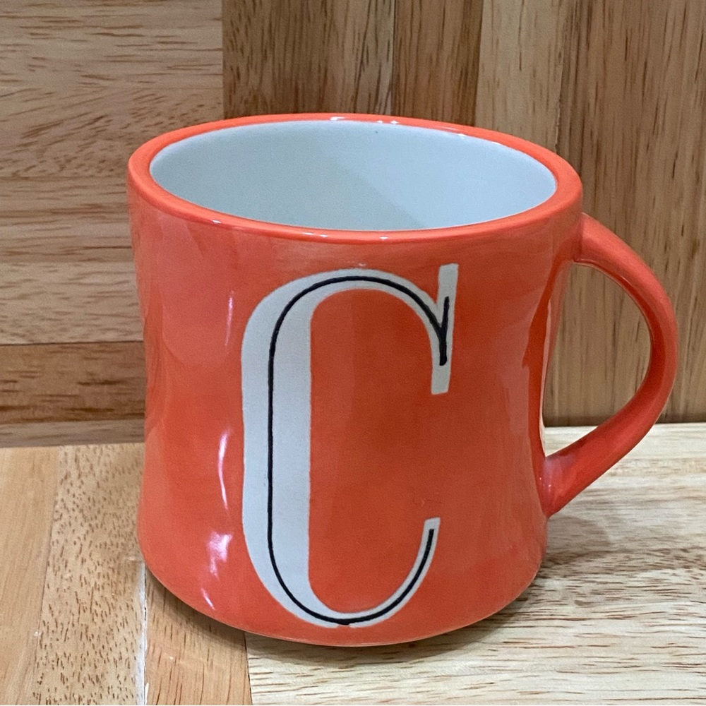 Anthropologie Colorway Hand-painted Letter “C” Monogram Initial Mug